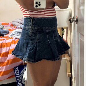 ASOS Design Women's Navy and Blue Skirt